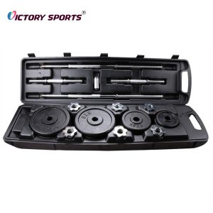50Kg Grey Hammertone Dumbbell Set