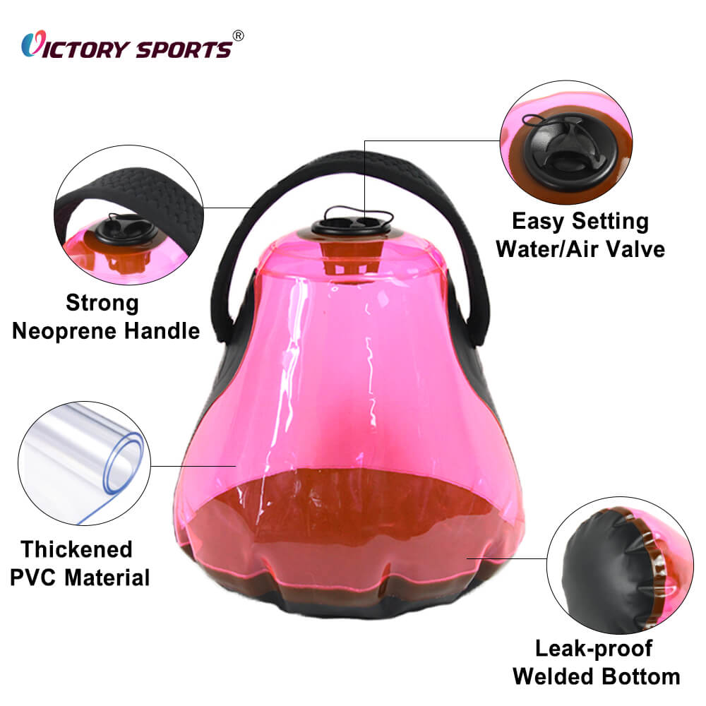 pink soft water kettlebell 1