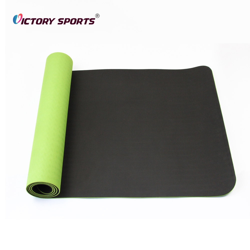 Customized Logo Dual Color TPE Yoga Mat VSEM-6117 - Image 5
