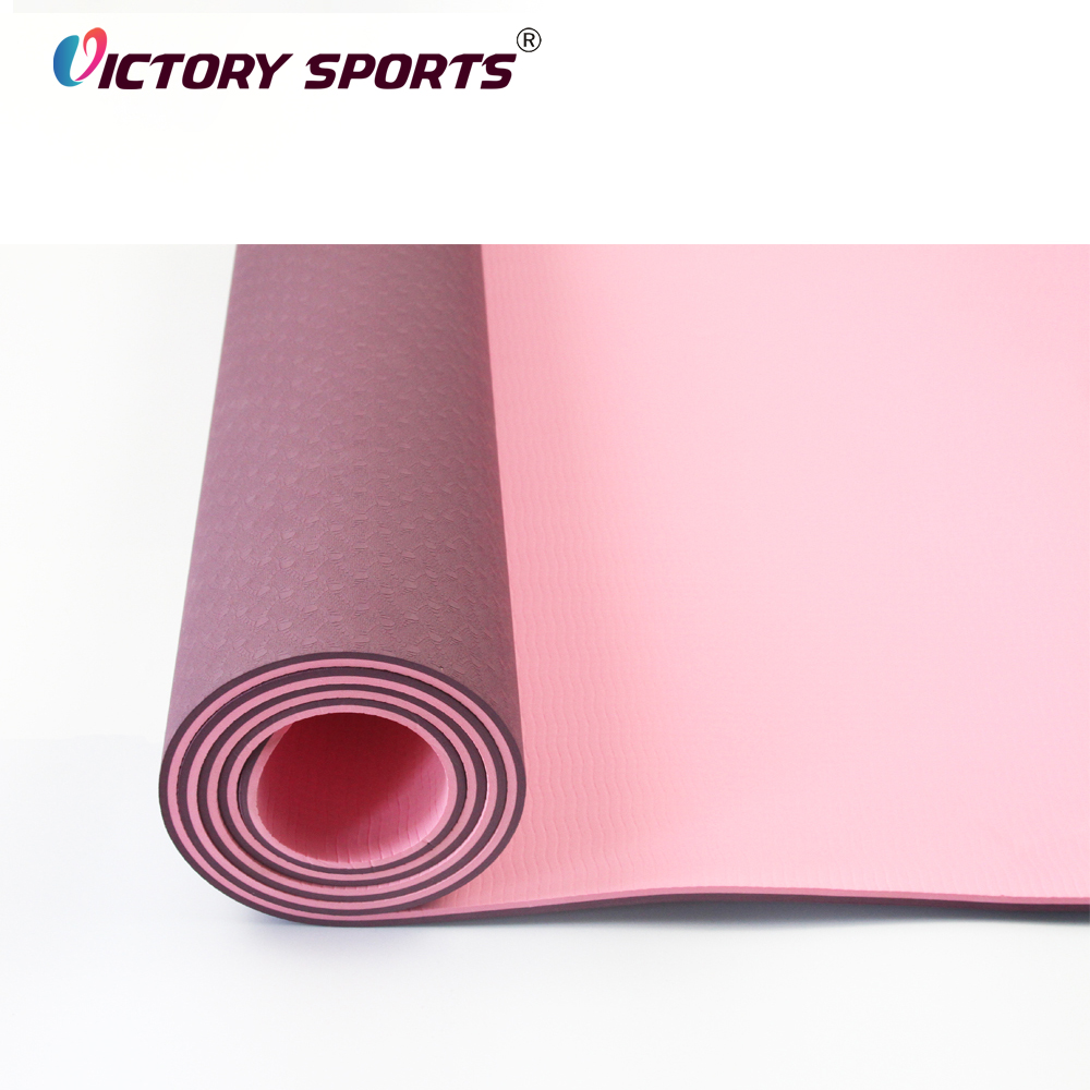Customized Logo Dual Color TPE Yoga Mat VSEM-6117 - Image 4