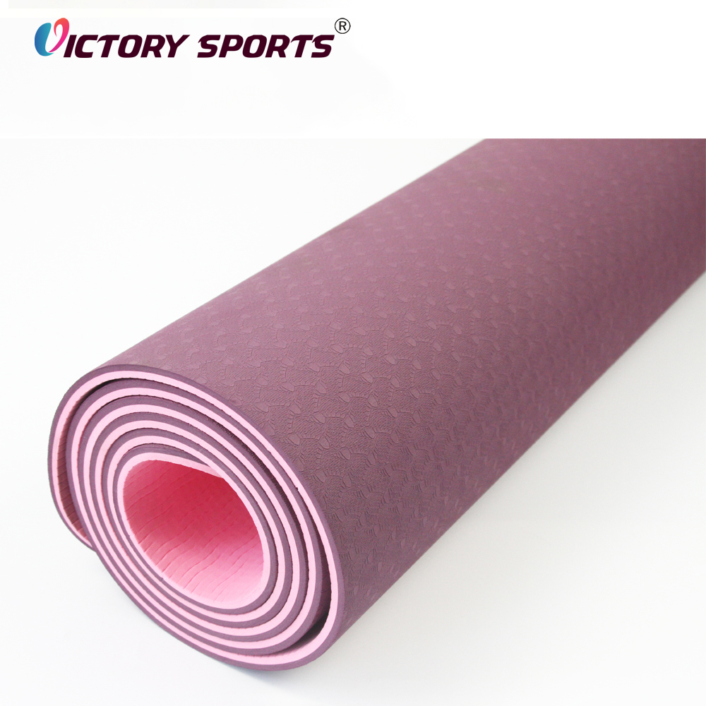 Customized Logo Dual Color TPE Yoga Mat VSEM-6117 - Image 3