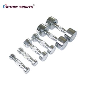 chromed stainless steel dumbbell vdb 340 2