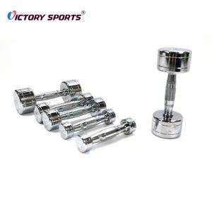chromed stainless steel dumbbell vdb 340 3