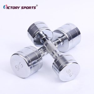 chromed stainless steel dumbbell vdb 340 6