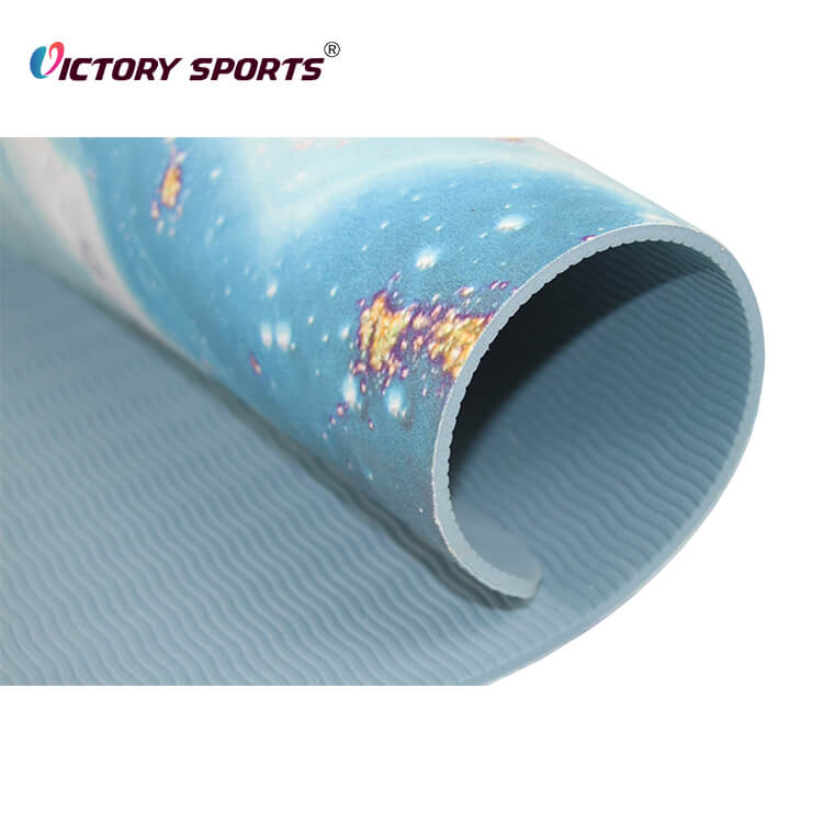 Suede Surface TPE Fitness Exercise Mat - Image 4