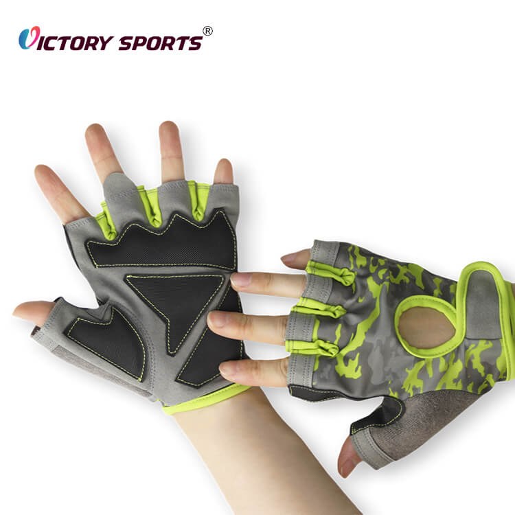 Fingerless Gym Gloves with Palm Protect - Image 2