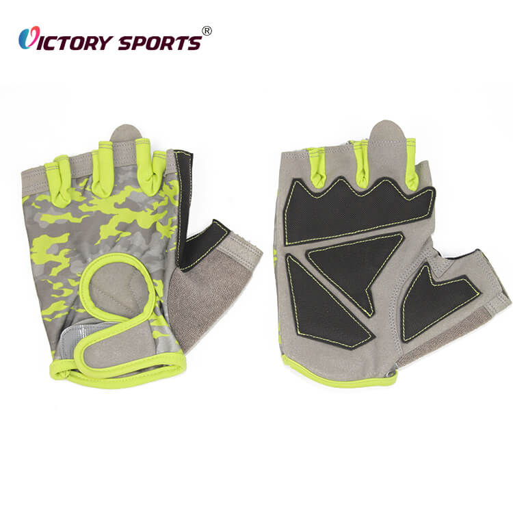 Fingerless Gym Gloves with Palm Protect