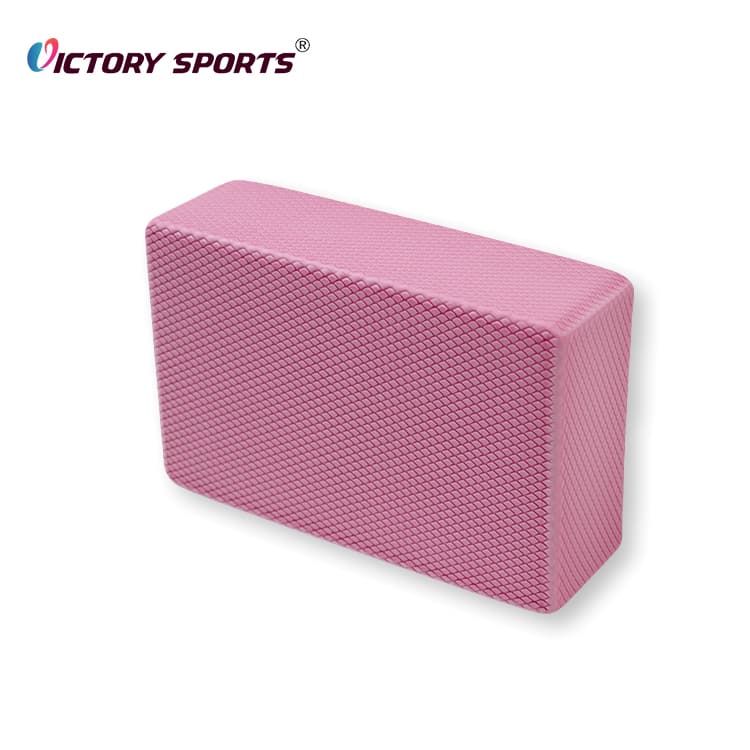 Diamond Grid Pink Yoga Brick VSEM-424D