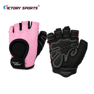 Work Out Pink Exercise Gym Gloves Female VTG-122