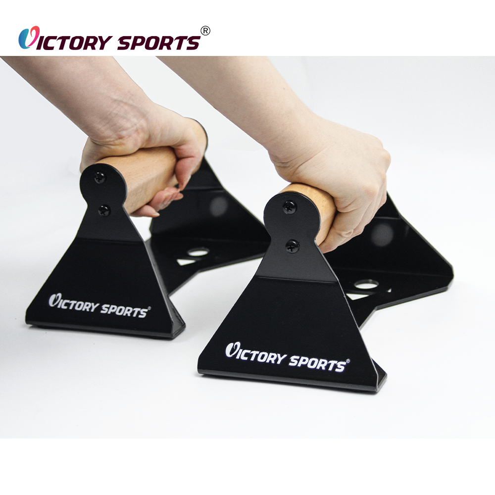 Heavy Duty Steel Wooden Handle Push Up Stand for Strength Training VPU-1561 - Image 6